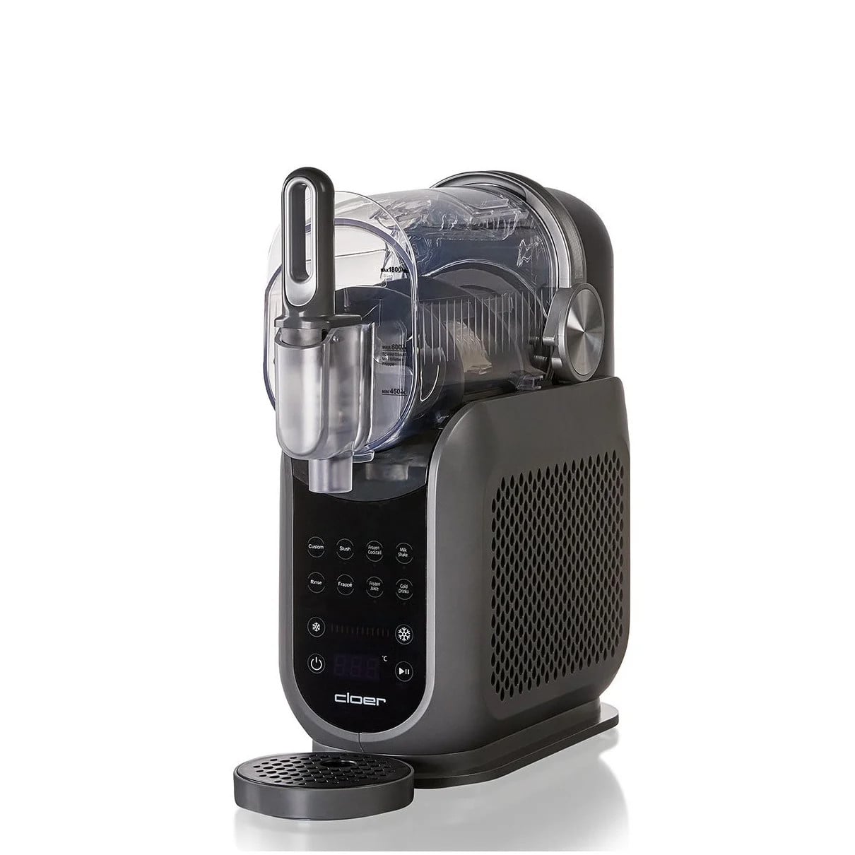 Cloer 9960 Ijsdrankjesmaker, Grijs/Zwart/Transparant, 2,5 liter, 200 W