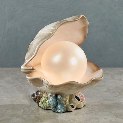 Touch of Class Clamshell Accent Lamp Ivory , Ivory