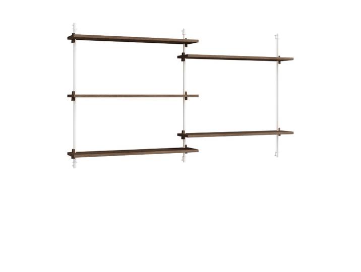 MOEBE Moebe wall shelving ws.85.2.B Chêne fumé-blanc