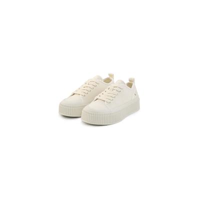 Trainingsschuh BUFFALO "Buffalo MADISON", Damen, Gr. 36, beige (cream), Baumwolle, unifarben, Schuhe