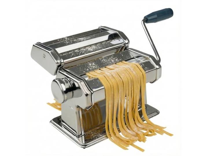 Fackelmann #easyprepare Nudelmaschine für leckere Pasta – Aufsätze für Lasagneblätter, Tagliatelle & Spaghetti – Inklusive Tischhalterung und Anti-Rutsch-Boden
