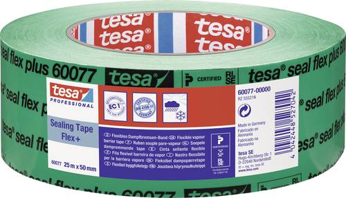 Tesa 60077 Dampfbremsen-Band Grün (L x B) 25m x 50mm 1St.