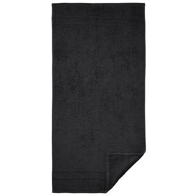 Handtuch WÄSCHEPUR, schwarz, B:50cm L:100cm, 100% Baumwolle, Handtücher