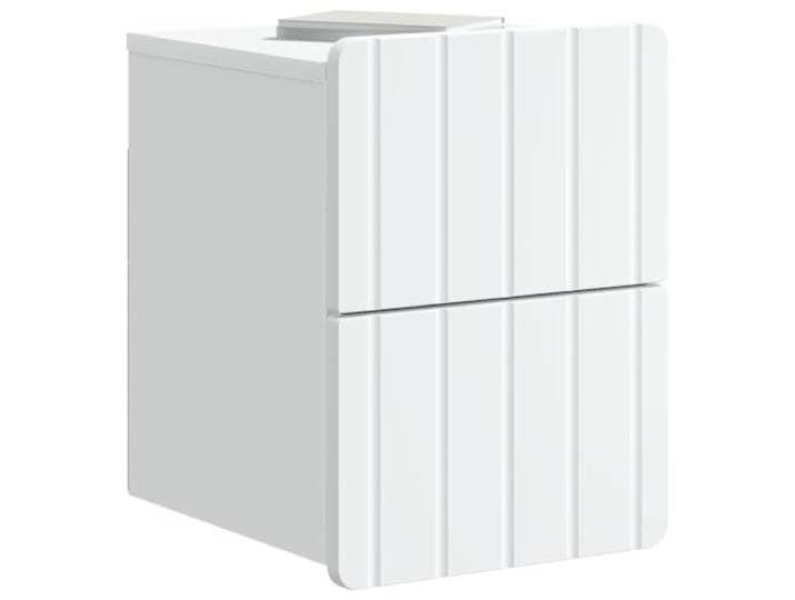 KTHLBRH Wand-Nachtschrank, 2 Stück, weiß, 33 x 34,5 x 43 cm Platzsparendes Design, Wandmontage, Holzgestell, praktisch für Schlafzimmer