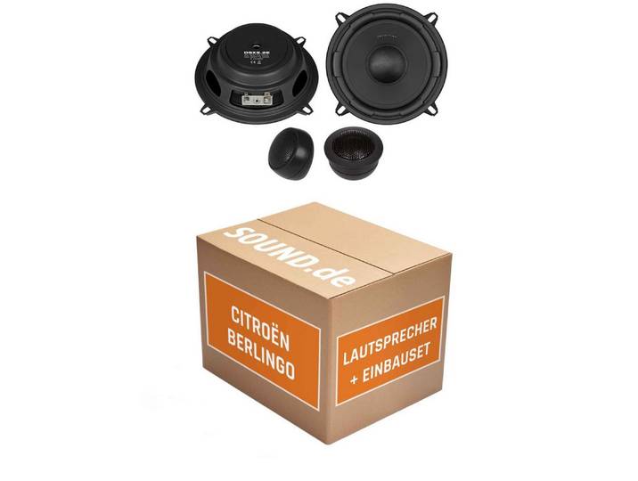 JUST SOUND best choice for caraudio Boxen Autoradio Einbauset vorne Crunch DSX5.2E für Citroën Berlingo I Auto-Lautsprecher (80 W)