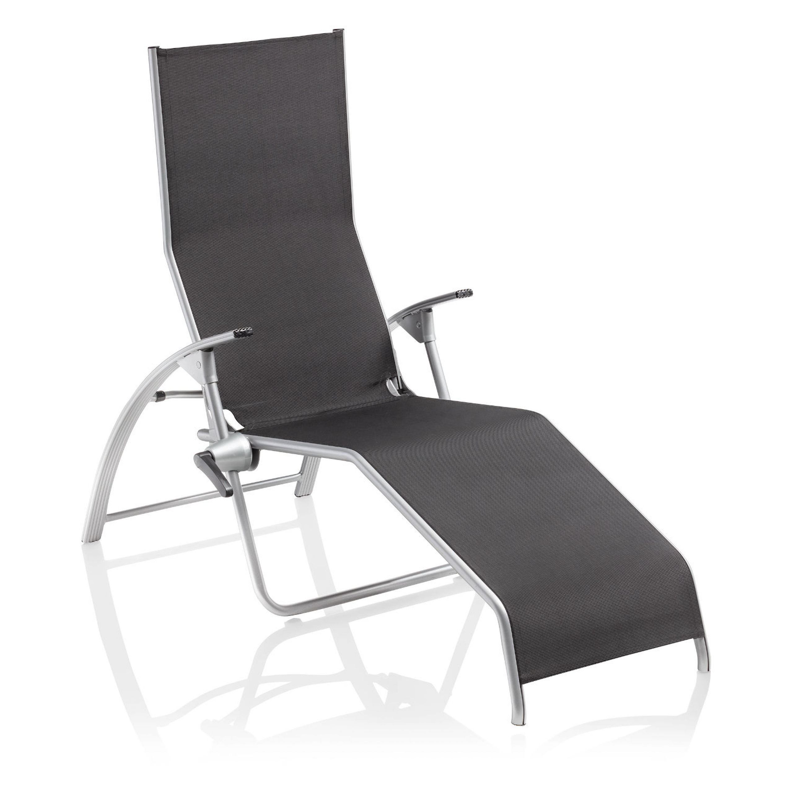 Kettler Tampa Bäderliege Saunaliege 1710-9400 Silber / Charcoal