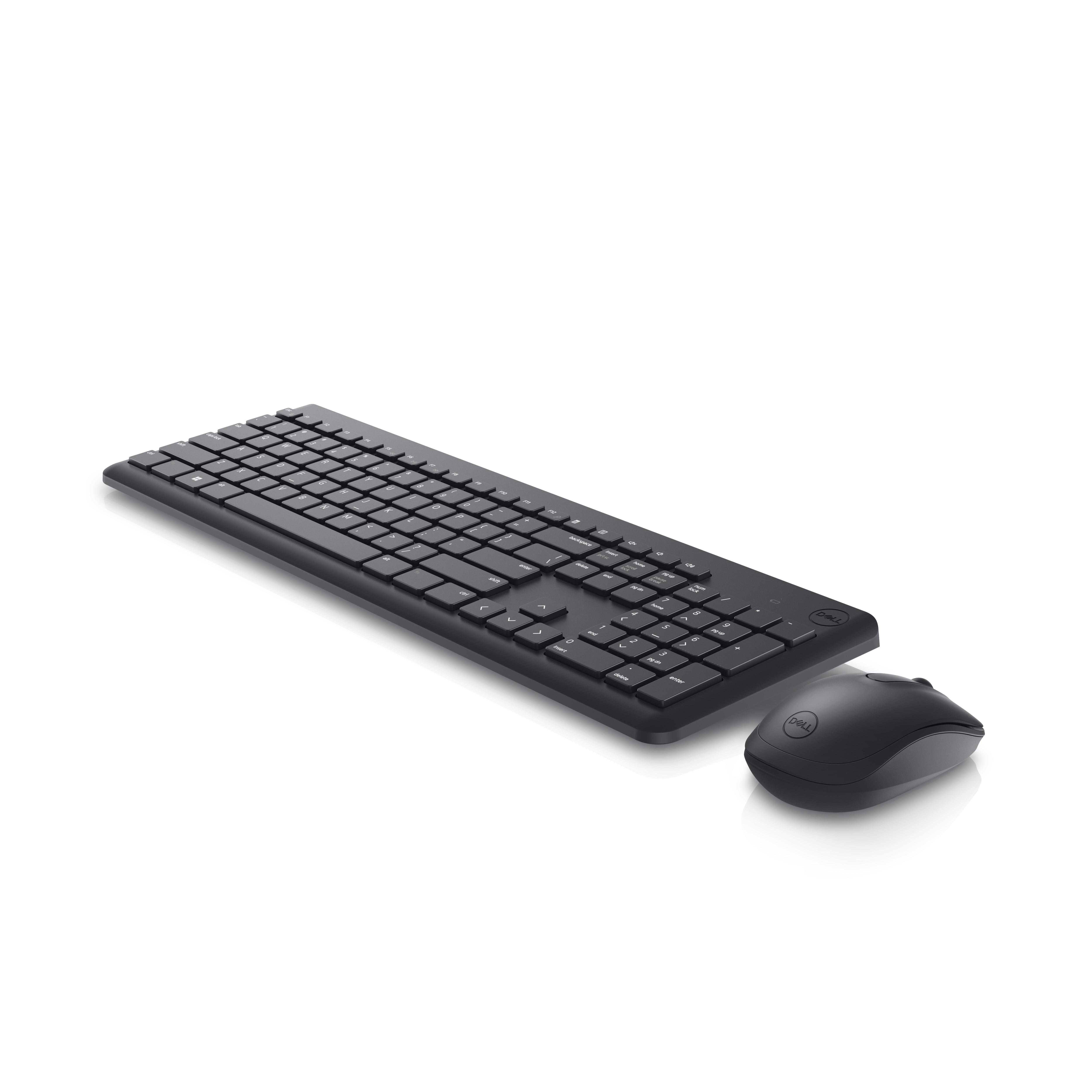 Dell KM3322W Kabelloses Tastatur-Maus-Set - QWERTZ Deutsch, USB-Empfänger, Schwarz