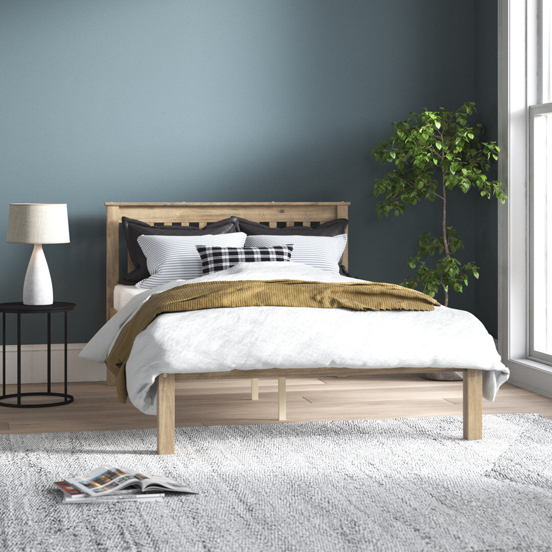 Gracie Oaks Fairlight Solid Wood Bed Frame Brown Small Double (4')