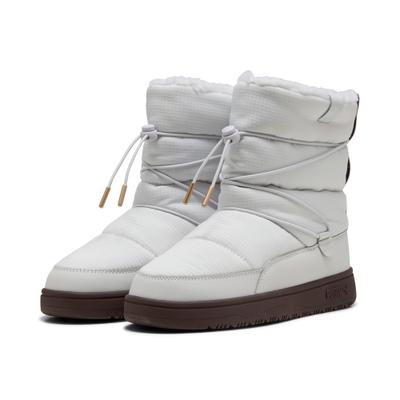 Winterboots PUMA "SNOWBAE WNS", Damen, Gr. 40,5, weiß (feather gray, feather gray), Textil, Schuhe Winterboots, Moonboots, Winterstiefel, wasserdicht,wärmend