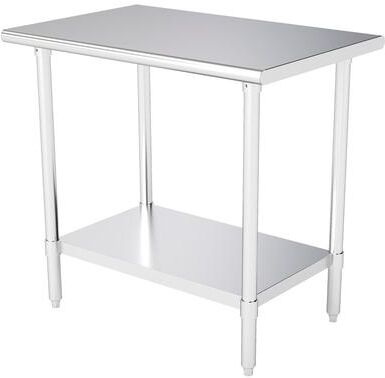 Kleensteel NSF Certified Heavy-Duty Stainless Steel Prep Table, Commercial Work Table with Adjustable Undershelf