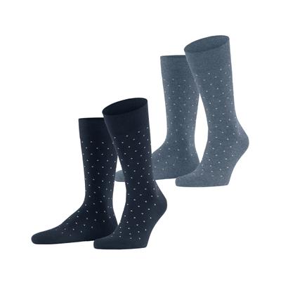 Socken ESPRIT "Fine Dot", Herren, Gr. 39-42, blau (schwarz), Baumwollmischung, gepunktet, normal, Socken Socken, gepunktet, geripptes Bündchen, Baumwoll-Mix