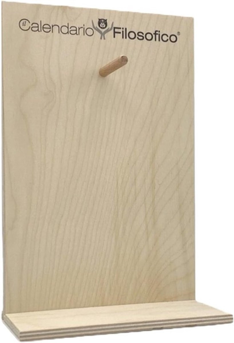 Houten houder voor filosofische kalender A6