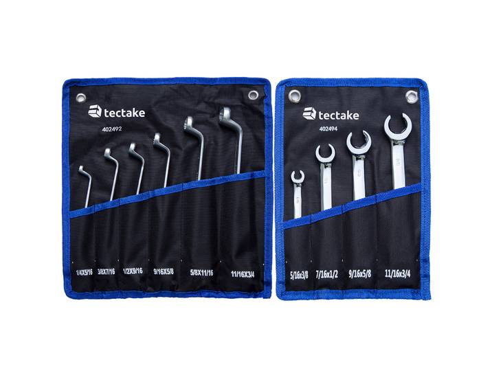 Set 10 pièces de clés polygonales doubles en pouce - noir
