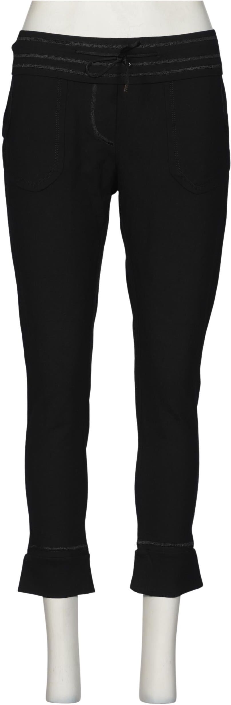Beate Heymann Damen Stoffhose, Schwarz, Gr. W30, kein / Etikett - Second Hand