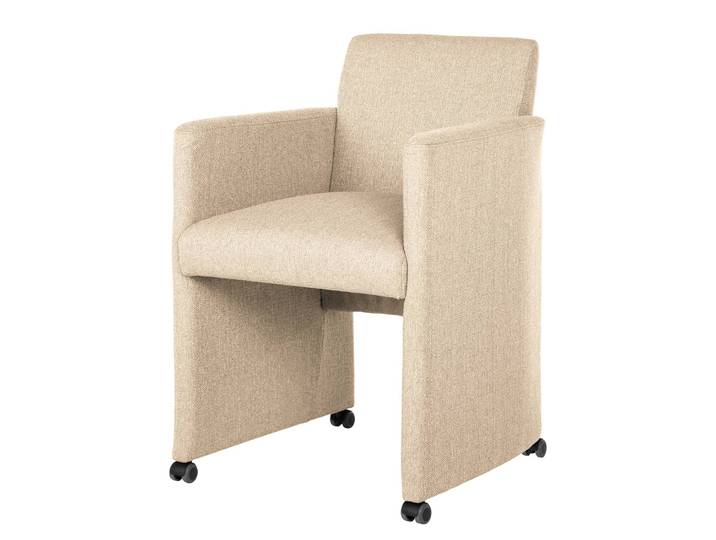 Sessel Konna Beige/Sand Flachgewebe 59 x 86 x 65cm