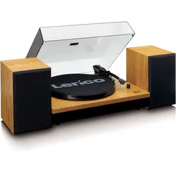 LENCO LS-300WD Plattenspieler mit ext. Lautsprechern, Holz.