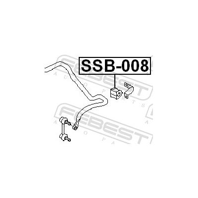 FEBEST Lagerung, Stabilisator SSB-008 Hinterachse für Subaru