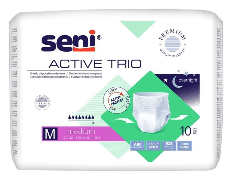 Seni Active Trio Medium - 16 paquets de 10 protections