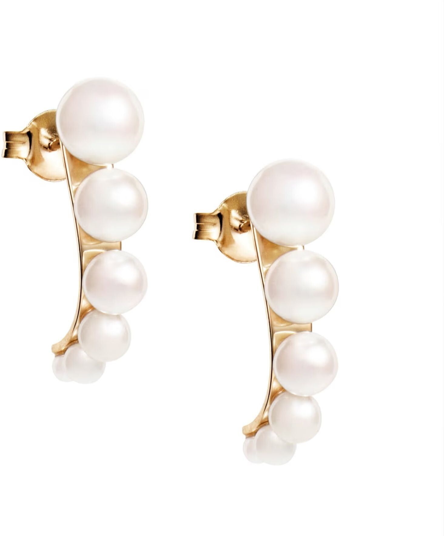 Efva Attling Strings of Pearls Hoops korvakorut, kullattua hopeaa