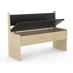 VCM Eckbank "Esal 110" Anthrazit/Honig-Eiche
