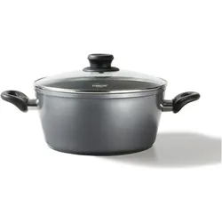Stoneline 7195 XXL Cooking pot, 28cm, with glass lid, Pfanne + Kochtopf, Grau