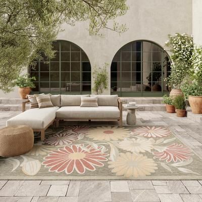 Nourison Aloha Indoor/Outdoor Floral Area Rug