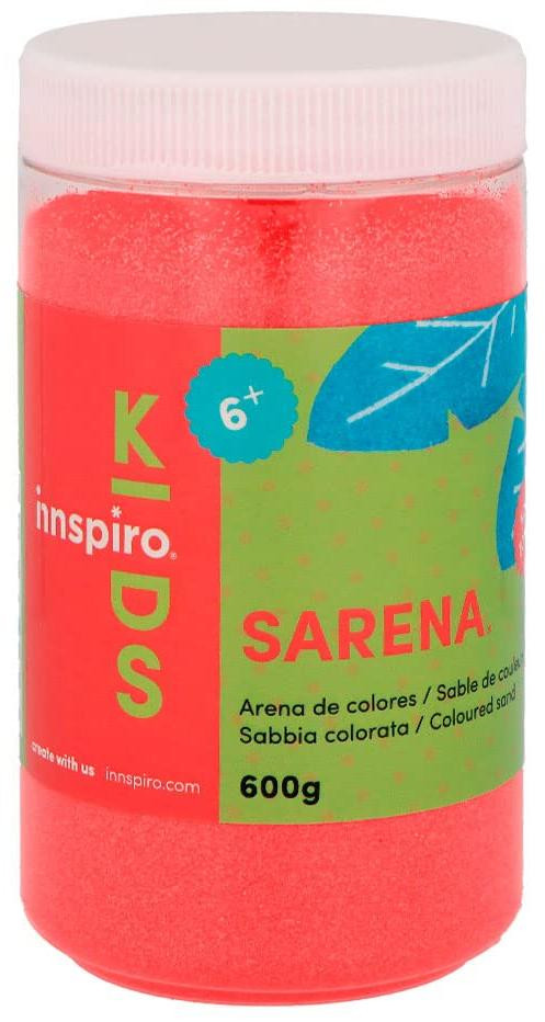 INNSPIRO klei-zand intens rood, 600 g, voor decoratie en knutselwerk