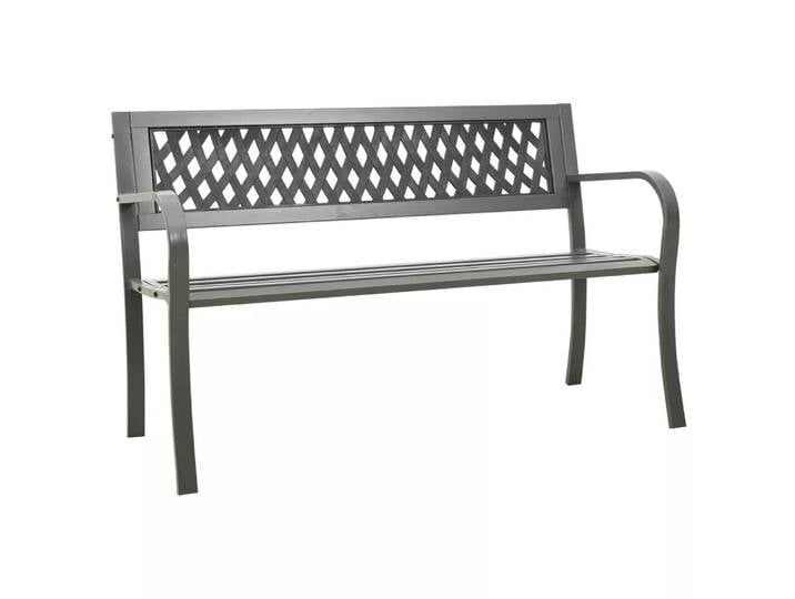 VidaXL - Gartenbank stahl, 3P, Grau
