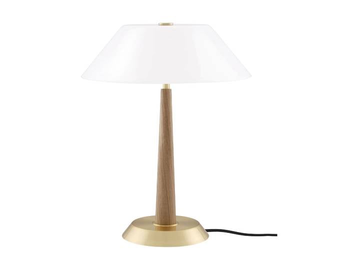 Globen Lighting Ligna lampe de table chêne-laiton brut, Ø29x39,2 cm