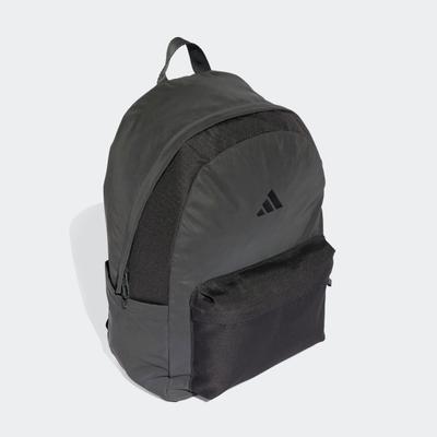 Rucksack ADIDAS PERFORMANCE "ESSENTIALS MIT REFLEKTIERENDEN DETAILS", grau (carbon, schwarz), Rucksäcke, Obermaterial: 100% Polyester, Rucksack, für Erwachsene, mit reflektierenden Details, mit mehreren Fächern