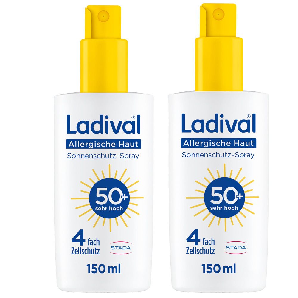 2x Ladival Allergische Haut Sonnenschutz-Spray LSF 50+ 2x150 ml Spray
