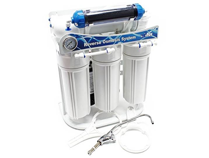 Naturewater 5 stufige Umkehrosmose RO NW-RO400-B3LS3 – 1514 l/Tag 400 GPD – Osmose Entmineralisierung – Umkehrosmoseanlage Wasserfilter für Trinkwasser