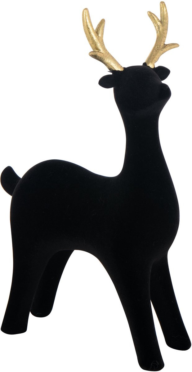 J-Line Rendier decoratie - zwart - polyresin - large