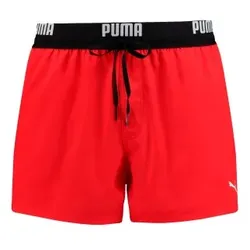 Puma Badehosen Logo Short Length Swim Shorts Rot Polyester Large Herren