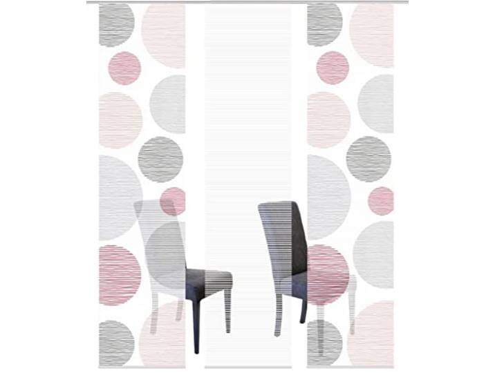 Vision S 88553 Schiebegardinen Borden halbtransparent Bambusoptik 260x60 cm, Farbe:rosé
