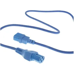 ACT Powercord C14 - C15 blue 3 m (3 m), Stromkabel, Blau