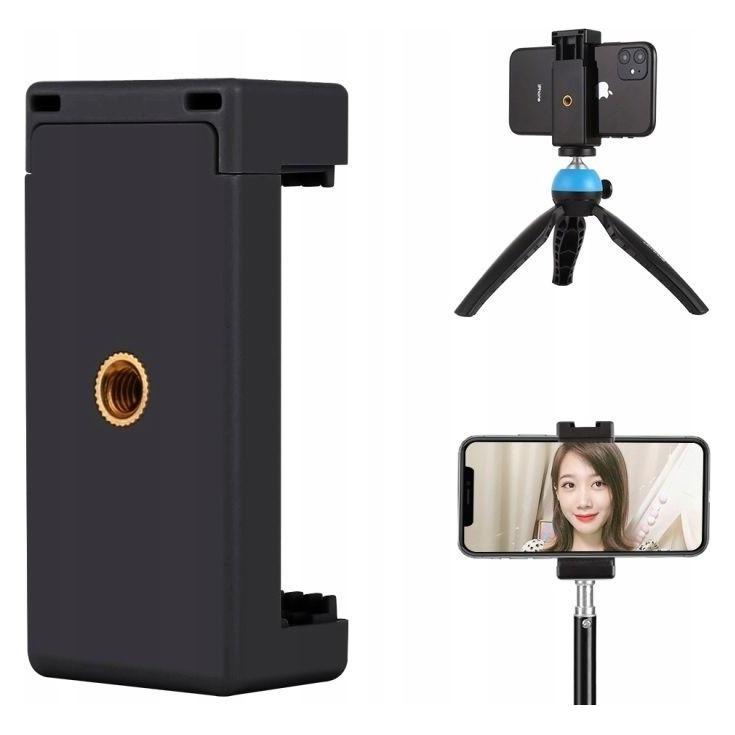 Puluz Statyw Adapter Uchwyt Na Telefon / Smartfon Na Statyw 1/4"" + Stopka Iso / Pu448b (37382639)