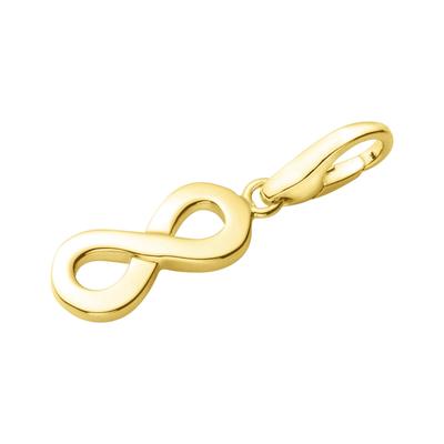 Charm-Einhänger "Infinity, vergoldet, Silber 925", gold, GIORGIO MARTELLO MILANO, Charms, Damen, Silber 925 (Sterlingsilber)