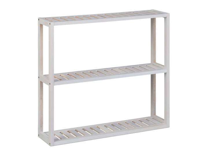 Relaxdays Wit wandrek hout met 3 etages