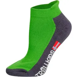 TROLLKIDS Kids Hiking Low Cut Socks II, Größe 30 in Grün Grün
