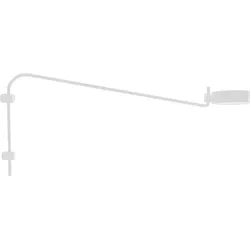 Zafferano SUPER O LED-Wandleuchte mit weißem Arm, wiederaufladbar und dimmbar