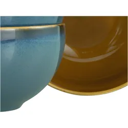CreaTable Mallorca, Schüssel + Schale, Blau, Mehrfarbig
