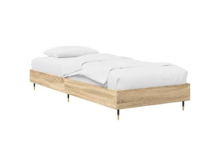 Keeushr Bettrahmen Sonoma-Eiche 80 x 200 cm Holzwerkstoff Rechteckiges Bettgestell, fester Lattenrost, stabiles Holzwerkstoff-Design, pflegeleicht, platzsparend