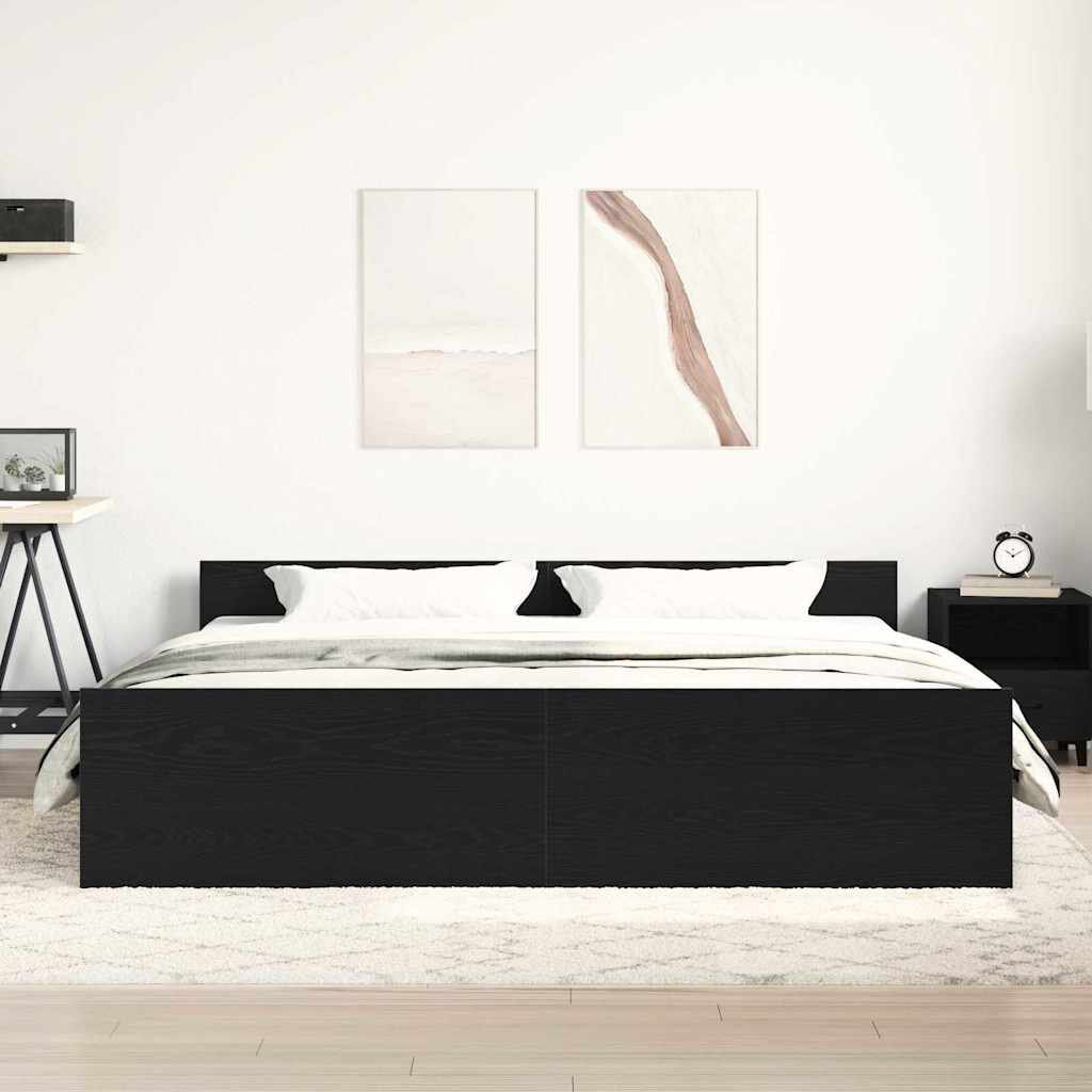 17 Stories Marlow Home Co. Bed Frame With Headboard And Footboard Artisan Oak Super King (6')