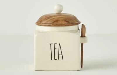 Bella Maison Brev Ceramic Jar with Acacia Lid & Spoon