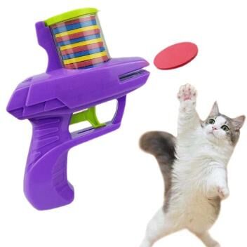 Uplift Picks Interactive Flying Saucer Launcher Toy For Cats And Dogs With EVA Discs Interactive Flying Saucer Launcher Toy For Cats And Dogs With EVA Discs