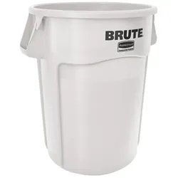 Mülltonne Rubbermaid Brute Utility rund 166,5 L Weiß Mülleimer mit Luftschlitzen