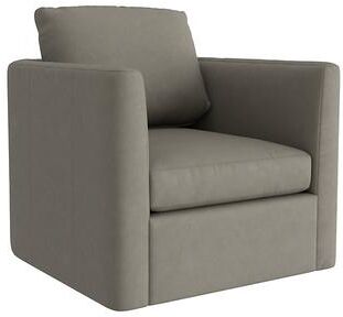 Kerstin Leather Swivel Chair - Sage Leather - Ballard Designs