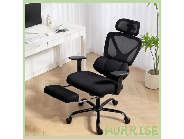 Cocosity Chaise Bureau Ergonomique Fauteuil De Bureau Avec Soutien Lombaire Dynamique Adaptatif 73X75X120-128Cm Noir