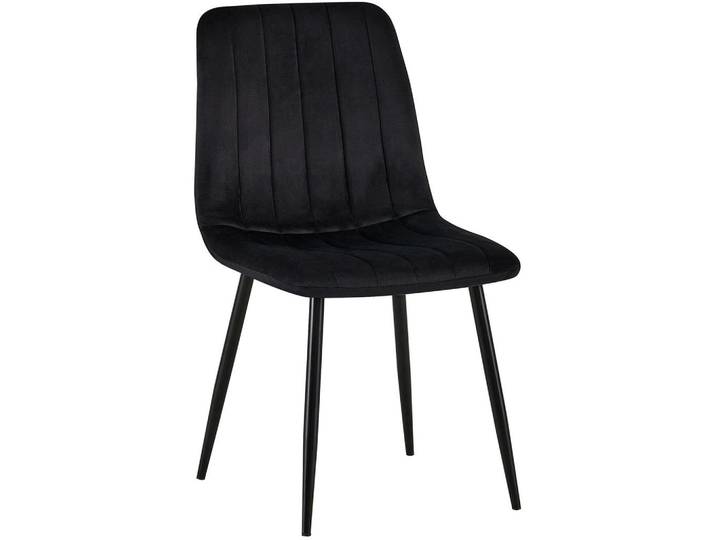 CLP Stuhl Samt Schwarz, Metall, 45x88x53 cm, Esszimmer, Stuhl